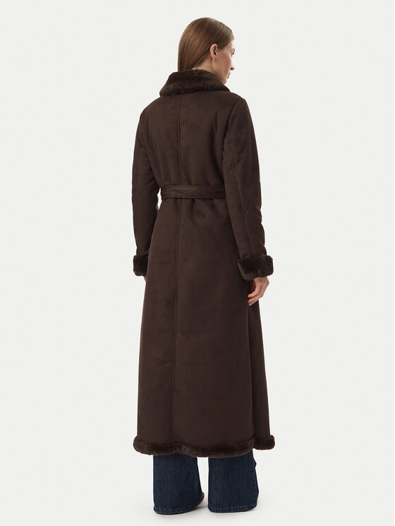 LAUREN RALPH LAUREN LAUREN RALPH LAUREN Kożuch sztuczny 297P23461001 Brązowy ciemny Regular Fit