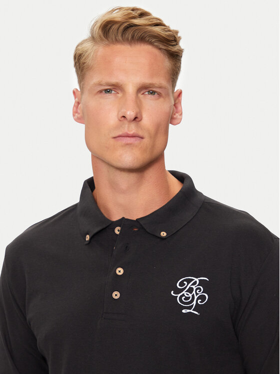 Brave Soul Brave Soul Polo majica MLT-412KLAY Črna Regular Fit