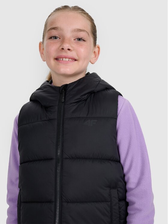 4F 4F Gilet 4FJRAW25TVJAU331-20S Nero Regular Fit