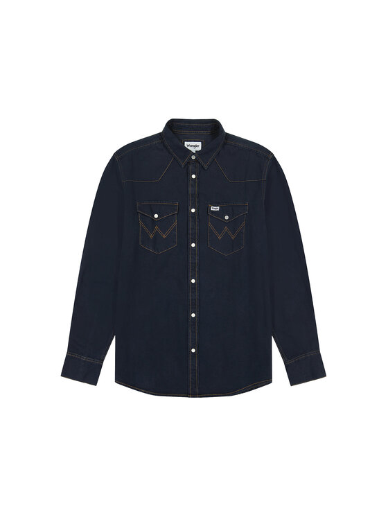 Wrangler Wrangler Camicia WESTERN SHIRT Blu scuro Regular Fit