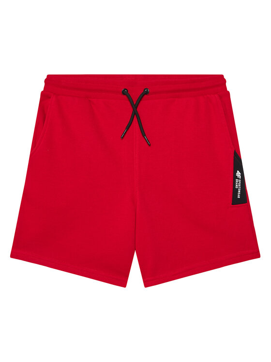 4F 4F Športne kratke hlače 4FJSS23TSHOM049 Rdeča Regular Fit
