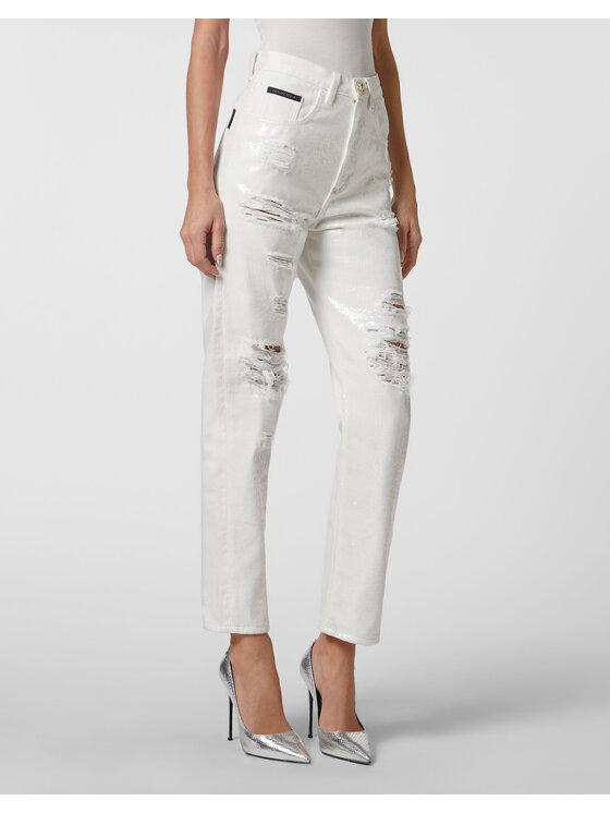 PHILIPP PLEIN PHILIPP PLEIN Jeansy 1741 Biały