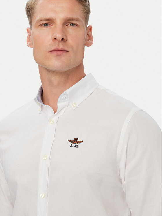 Aeronautica Militare Aeronautica Militare Košile 262CA1320UCT03532 Bílá Regular Fit
