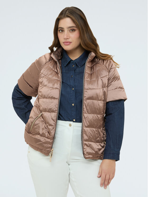 Fiorella Rubino Fiorella Rubino Kurtka puchowa F002L000061N022 Brązowy Regular Fit