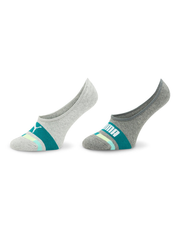 Puma Súprava 2 párov krátkych detských ponožiek Kids Seasonal Footie 2P 938009 Sivá