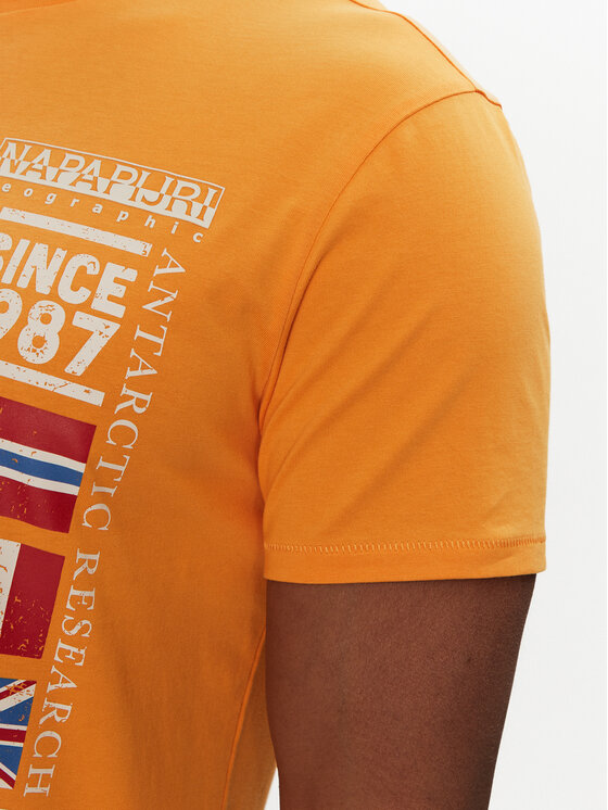 Napapijri Napapijri T-shirt S-Turin NP0A4HQG Narančasta Regular Fit