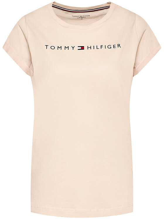 Tommy Hilfiger Tommy Hilfiger Majica Rn Tee Ss Logo UW0UW01618 Oranžna Regular Fit