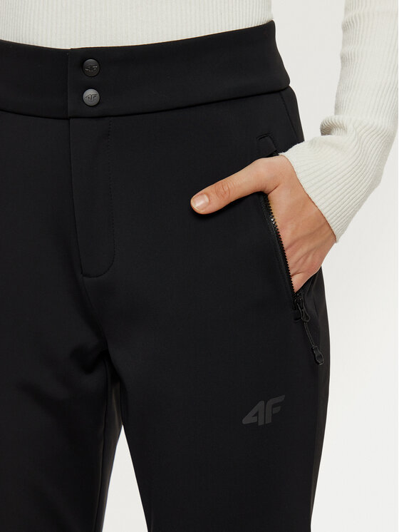 4F 4F Smučarske hlače 4FWAW24TFTRF706 Črna Slim Fit