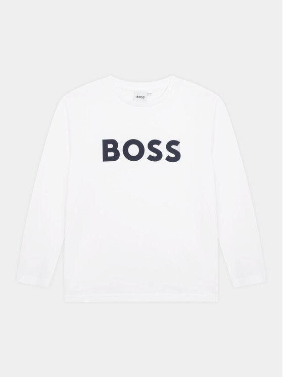 BOSS Boss Bluza J25P25 D Bela Regular Fit