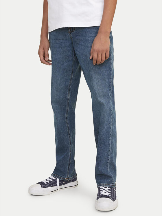 Jack&Jones Junior Džinsi Clark 12249057 Zils Regular Fit