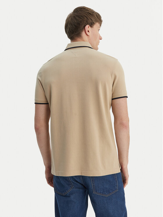 Tommy Hilfiger Tommy Hilfiger Polokošeľa Pique MW0MW42749 Béžová Regular Fit