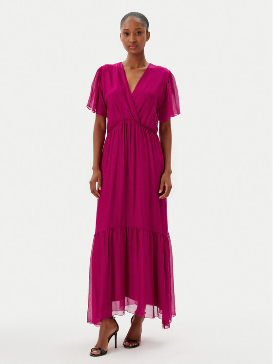 Haveone Haveone Poletna obleka AFF-N006 Roza Loose Fit