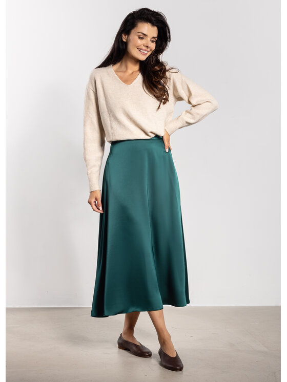 Awama Awama Sukňa A739 Zelená Basic Fit