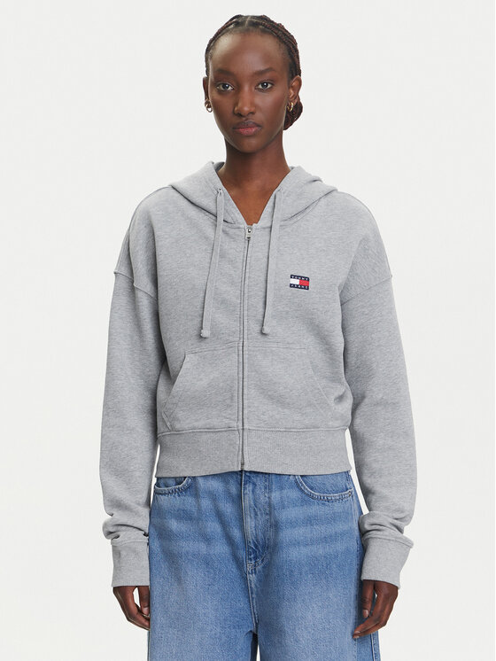 Tommy Jeans Tommy Jeans Mikina DW0DW21147 Šedá Boxy Fit