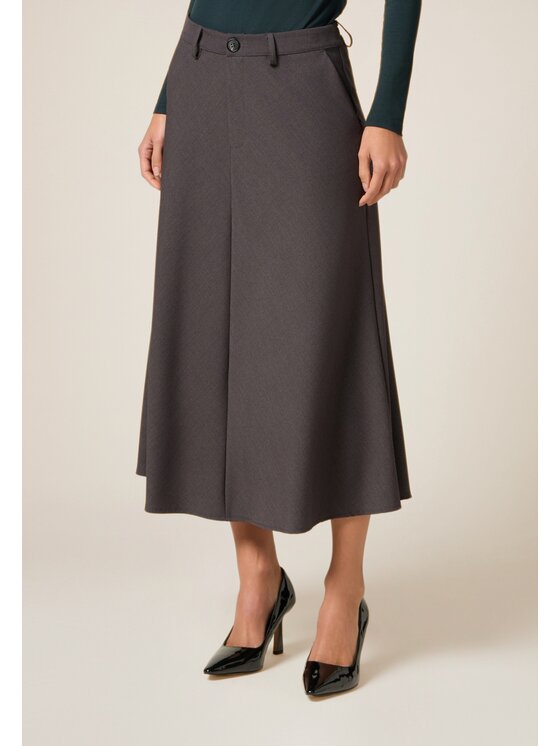 Oltre Oltre Gonna midi 1012J000308N013 Grigio A-Line Fit