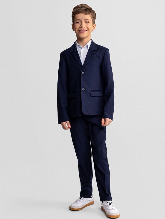 minoti minoti Marynarka 29FORMAL251 Granatowy Regular Fit
