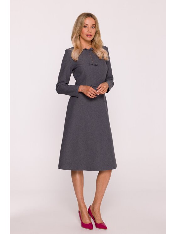 Stylove Stylove Sukienka codzienna S413 Szary A-Line Fit