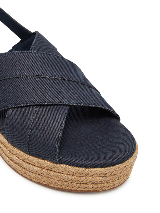 Tommy Hilfiger Tommy Hilfiger Espadrile Denim Espadrille Platform Sandal FW0FW08669 Mornarsko modra