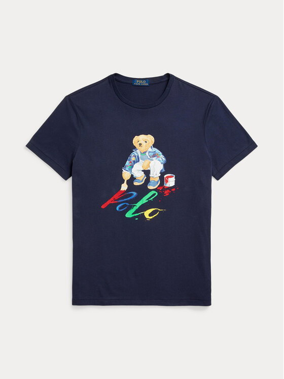 Polo Ralph Lauren Polo Ralph Lauren T-Shirt 710853310025 Granatowy Slim Fit