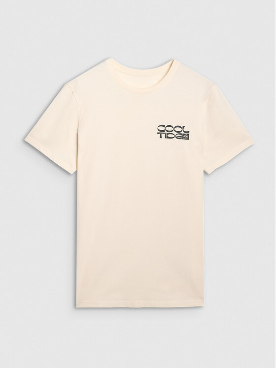 4F 4F T-Shirt CHILLY WAVES Biały Regular Fit