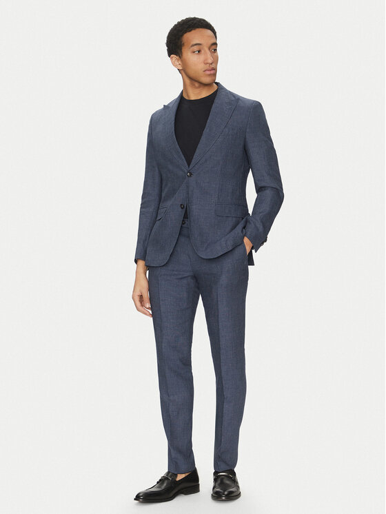 BOSS BOSS Odijelo C-Huge-Peak-252 50540764 Tamnoplava Slim Fit