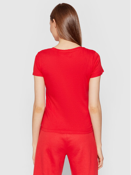 T-shirt Logo Baby W0GI64 R9I50 Rosso Regular Fit