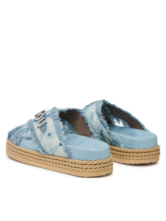 Mou Mou Klapki Criss-cross MU.SW451010K Niebieski