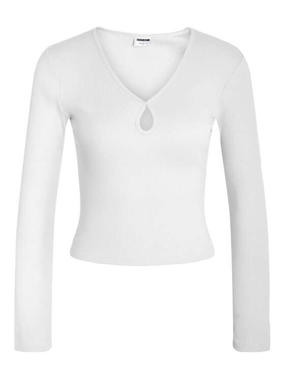 Noisy May Noisy May Blusa Maya 27026248 Bianco Slim Fit