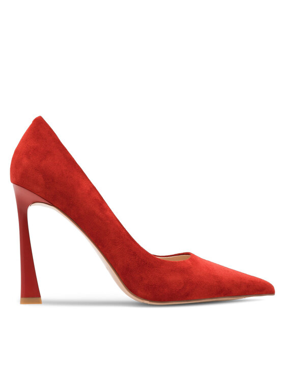 Pantofi cu toc subțire Eva Minge SUZANNE-01 Roșu
