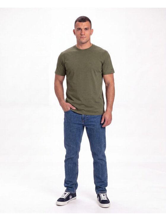 PITBULL PITBULL T-Shirt O'SIDE EMBRO Zielony Regular Fit