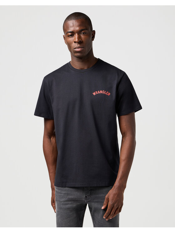 Wrangler Wrangler T-Shirt GRAPHIC TEE 112362793 Czarny Regular Fit