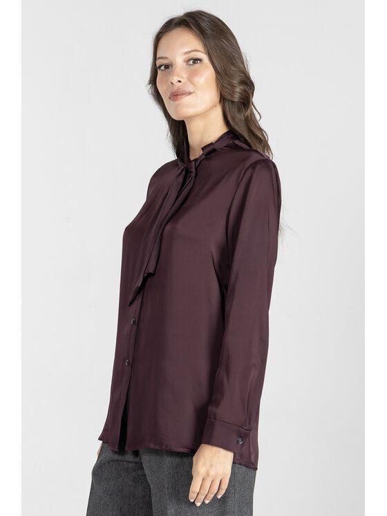 Deni Cler Milano Deni Cler Milano Bluzka W-DC-1451-E5-A9-39-1 Bordowy Regular Fit