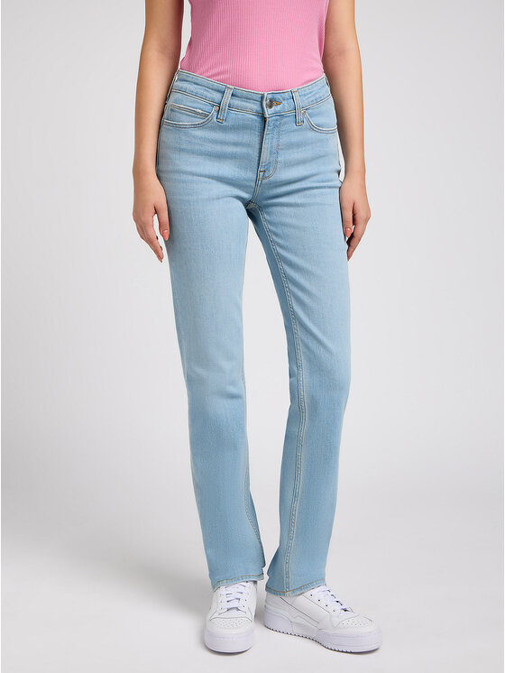 Lee Lee Jeansy MARION STRAIGHT Niebieski Regular Fit