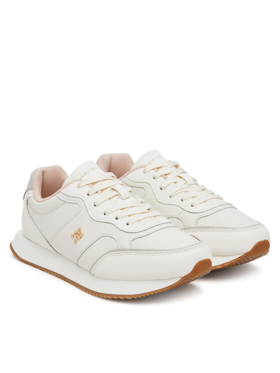 Tommy Hilfiger Tommy Hilfiger Sneakersy Runner FW0FW08696 Écru