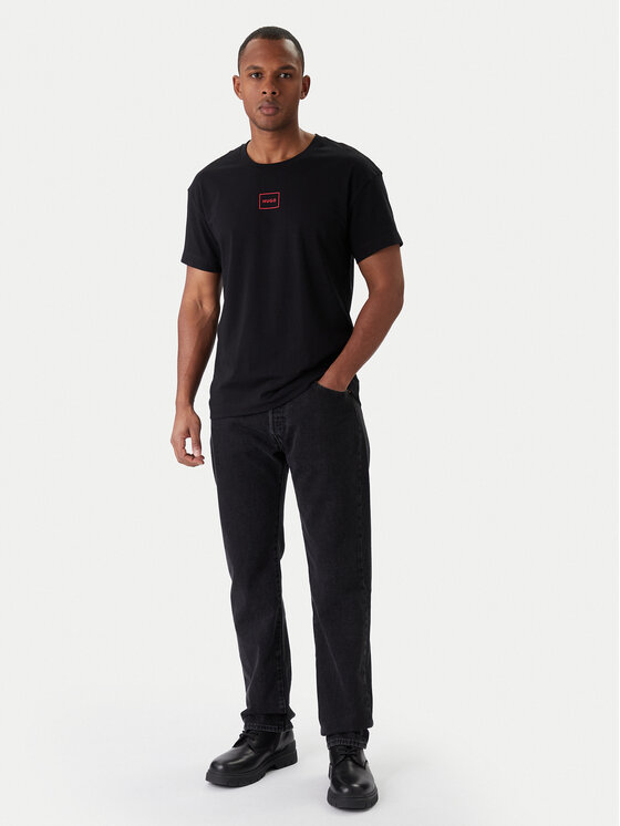 HUGO Hugo T-särk Laze 50525236 Must Regular Fit