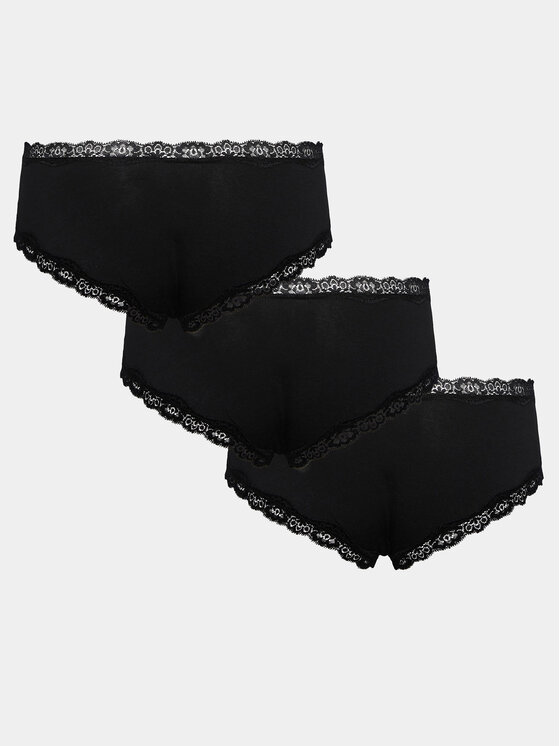 Pieces Pieces Set di 3 culotte classiche Nola 17108468 Nero