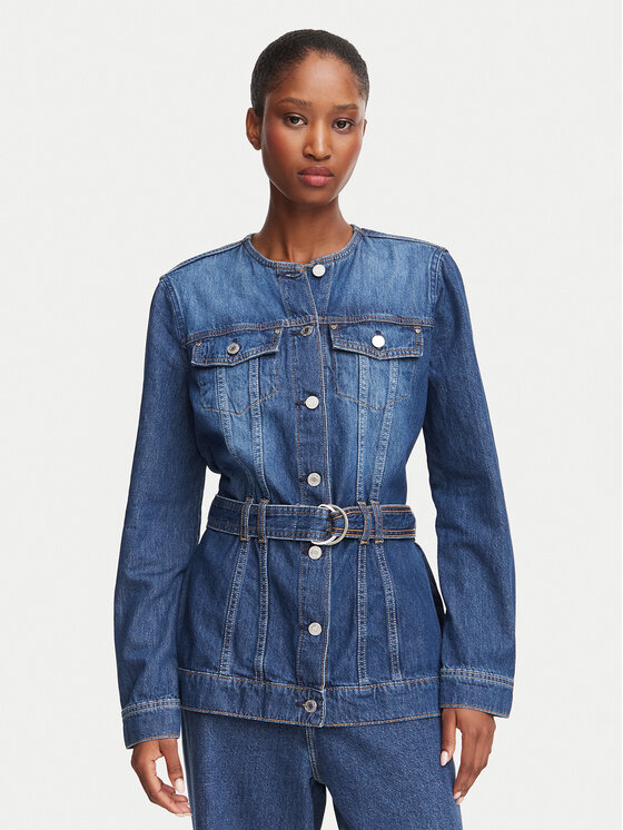 Guess Guess Jeans jakna W6YN04 D1342 Modra Regular Fit