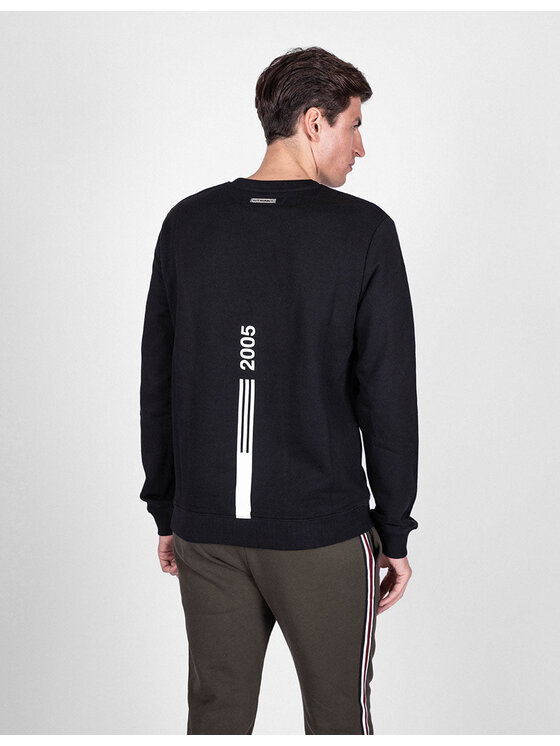Les Hommes Les Hommes Μπλούζα LJH202-757P | Sweatshirt Μαύρο Regular Fit