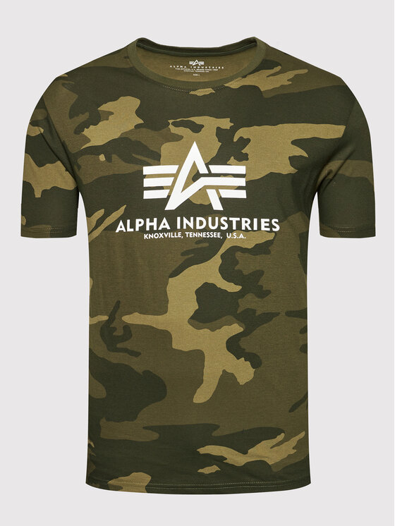 Alpha Industries Alpha Industries T-Shirt Basic 100501C Zielony Regular Fit