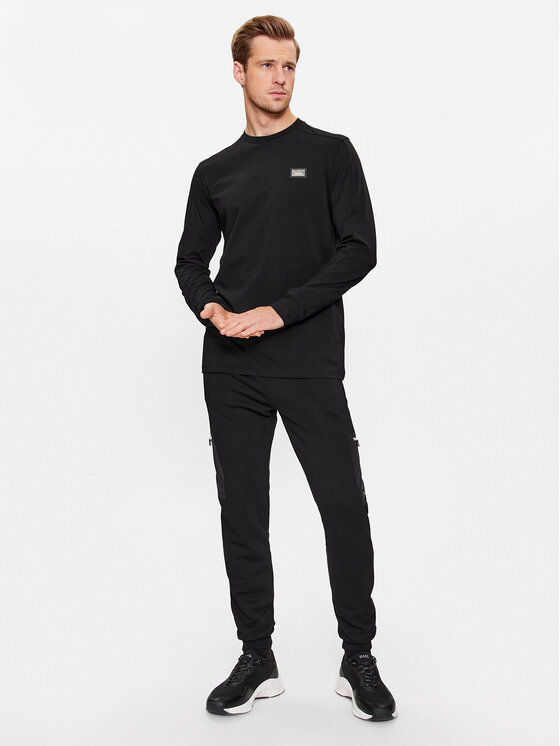 KARL LAGERFELD KARL LAGERFELD Pikkade varrukatega T-särk 755023 534221 Must Regular Fit