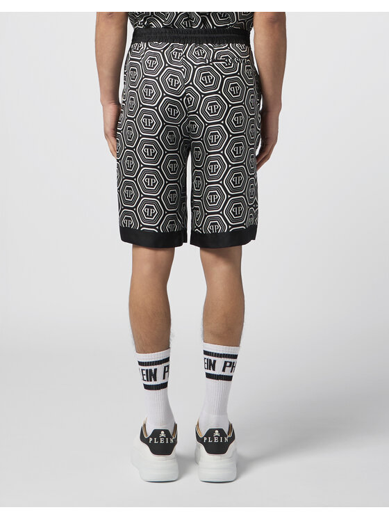PHILIPP PLEIN PHILIPP PLEIN Szorty materiałowe 30486 Czarny Regular Fit
