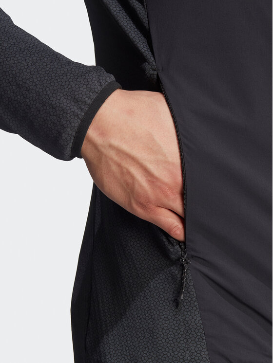 adidas adidas Флісовий реглан IB1860 Чорний Slim Fit