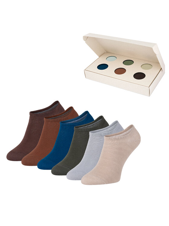 Zooksy Zooksy Zestaw 6 par niskich skarpet unisex Basic Kolorowy
