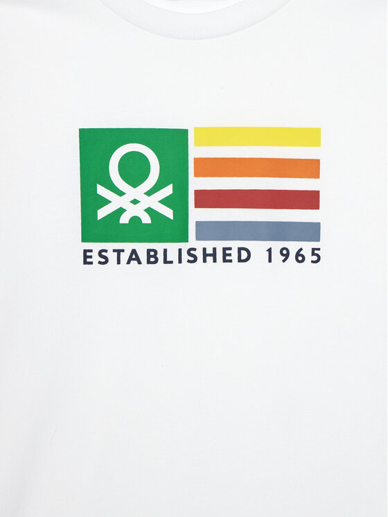 United Colors Of Benetton United Colors Of Benetton Póló 3I1XC10N3 Fehér Regular Fit