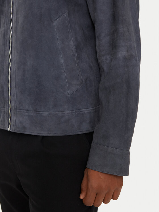 BOSS Boss Lederjacke Malbano4 50510178 Dunkelblau Regular Fit