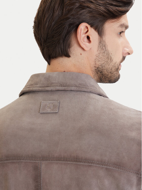 Milestone Milestone Geacă de piele Maurice 611613 60745 Maro Regular Fit