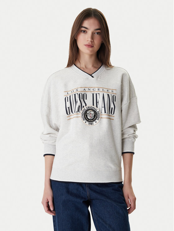Guess Jeans Guess Jeans Bluză W6RQ09 K68I4 Gri Oversize