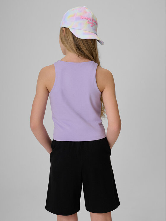 4F 4F Tank top POOLSIDE CLUB Fioletowy jasny Slim Fit