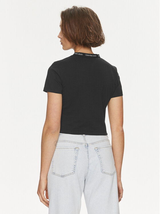 Calvin Klein Jeans Calvin Klein Jeans T-shirt Logo J20J223093 Crna Slim Fit