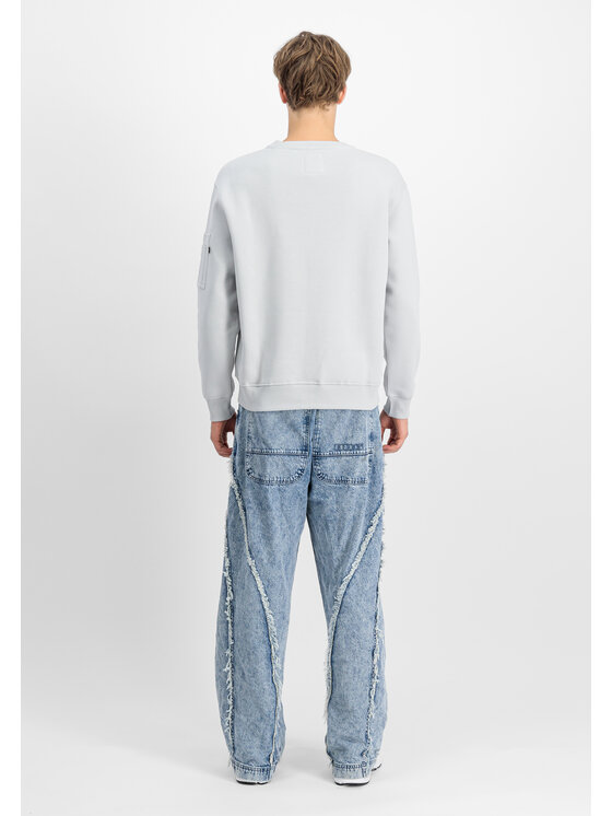 Alpha Industries Alpha Industries Bluza Logo Edge Sweatshirt Szary Loose Fit